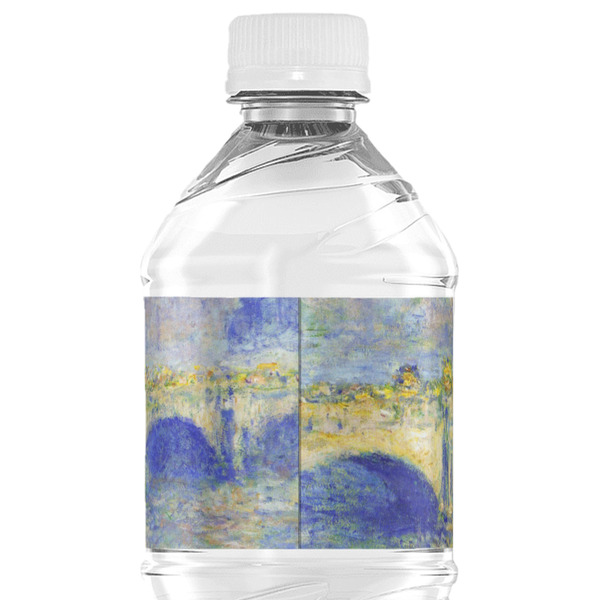 Waterloo Bridge by Claude Monet Water Bottle Label - Back View