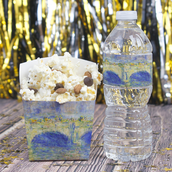 Waterloo Bridge by Claude Monet Water Bottle Label - w/ Favor Box