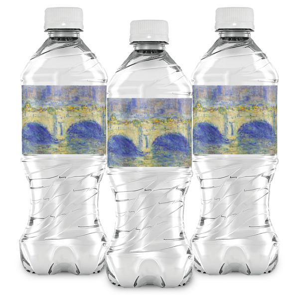 Waterloo Bridge by Claude Monet Water Bottle Labels - Front View