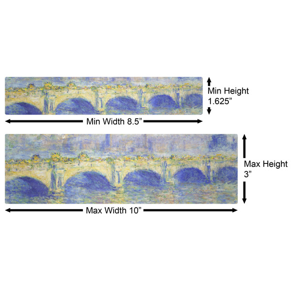 Waterloo Bridge by Claude Monet Water Bottle Labels w/ Dimensions