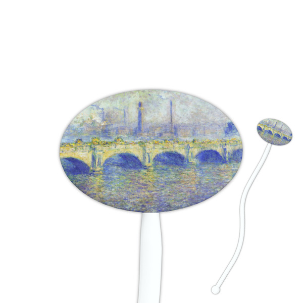 Custom Waterloo Bridge by Claude Monet Oval Stir Sticks