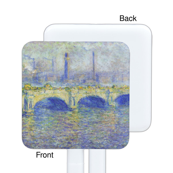 Waterloo Bridge by Claude Monet White Plastic Stir Stick - Single Sided - Square - Approval