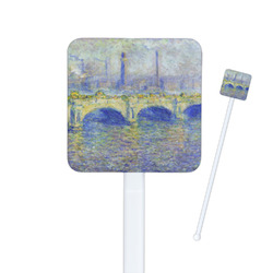 Waterloo Bridge by Claude Monet Square Plastic Stir Sticks