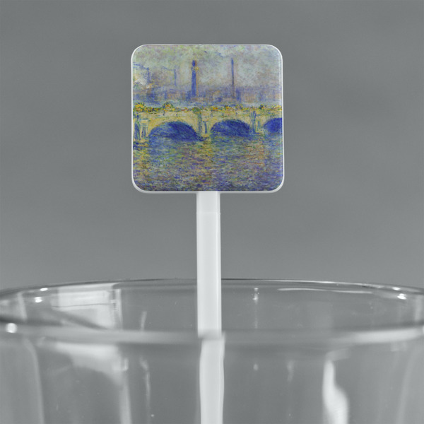 Waterloo Bridge by Claude Monet White Plastic Stir Stick - Square - Main