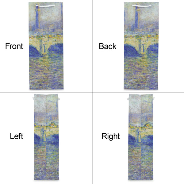Waterloo Bridge by Claude Monet Wine Gift Bag - Matte - Approval