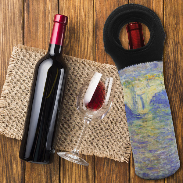 Waterloo Bridge by Claude Monet Wine Tote Bag - FLATLAY