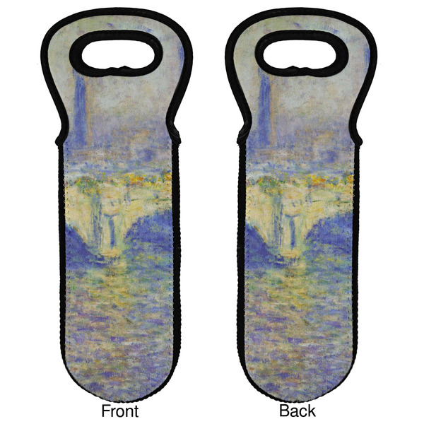 Waterloo Bridge by Claude Monet Wine Tote Front & Back
