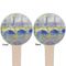 Waterloo Bridge by Claude Monet Wooden 4" Food Pick - Round - Double Sided - Front & Back