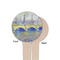 Waterloo Bridge by Claude Monet Wooden 4" Food Pick - Round - Single Sided - Front & Back
