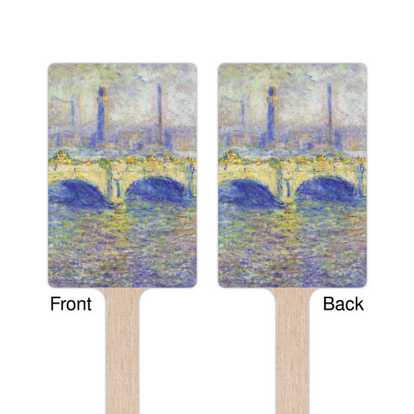Waterloo Bridge by Claude Monet Wooden 6.25" Stir Stick - Rectangular - Double Sided - Front & Back