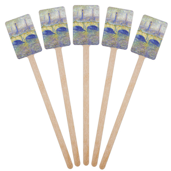 Waterloo Bridge by Claude Monet Wooden 6.25" Stir Stick - Rectangular - Fan View