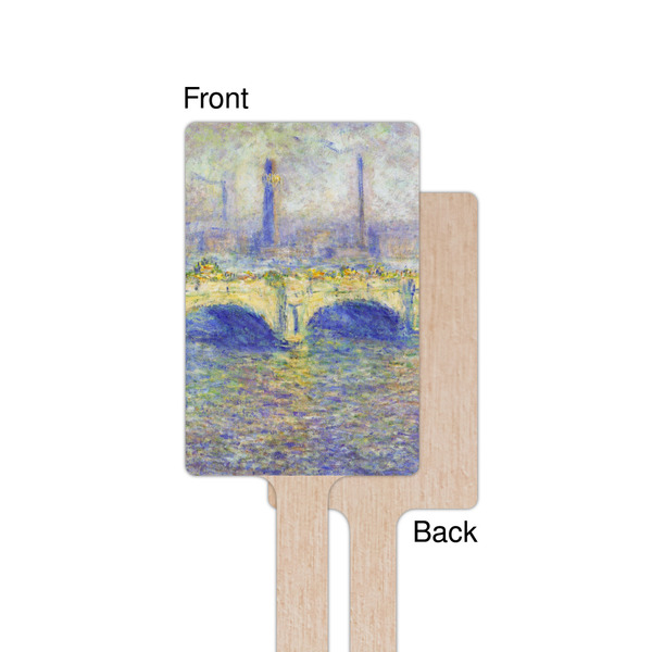 Waterloo Bridge by Claude Monet Wooden 6.25" Stir Stick - Rectangular - Single - Front & Back