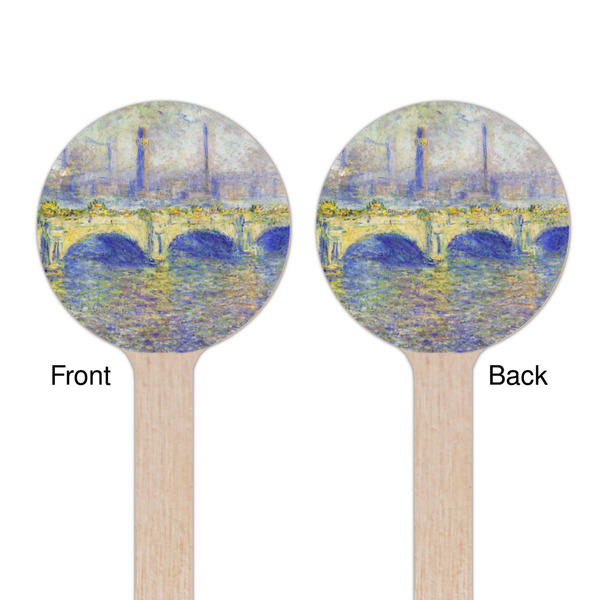 Waterloo Bridge by Claude Monet Wooden 6" Stir Stick - Round - Double Sided - Front & Back