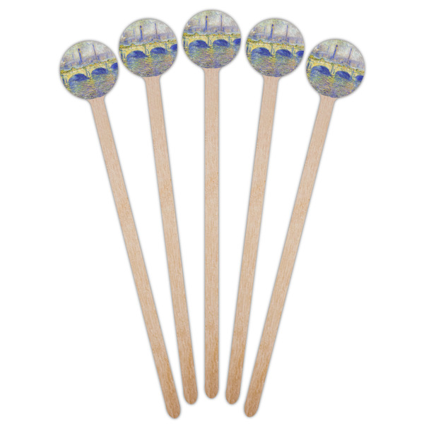 Waterloo Bridge by Claude Monet Wooden 6" Stir Stick - Round - Fan View