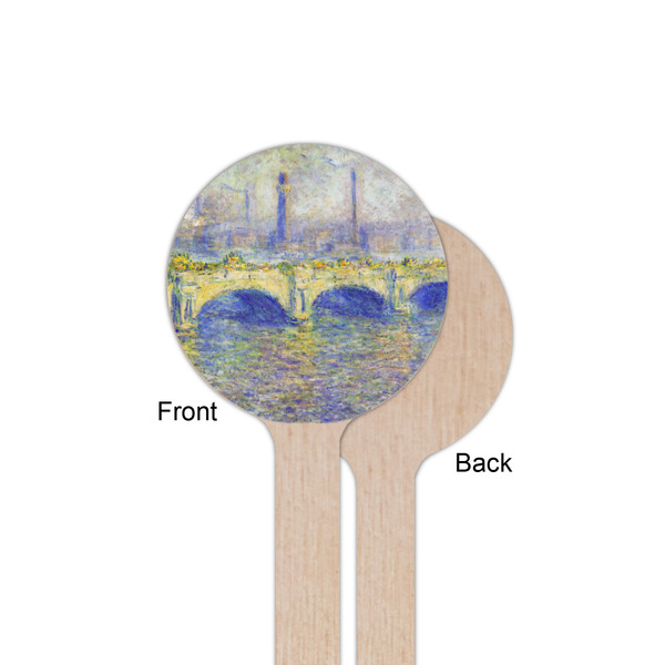 Waterloo Bridge by Claude Monet Wooden 6" Stir Stick - Round - Single Sided - Front & Back