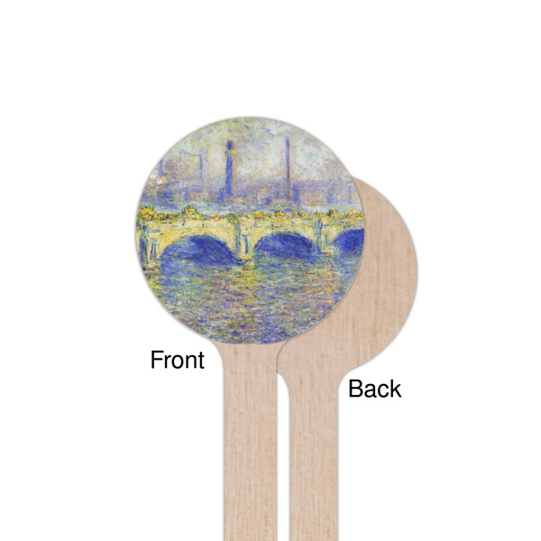 Waterloo Bridge by Claude Monet Wooden 7.5" Stir Stick - Round - Single Sided - Front & Back