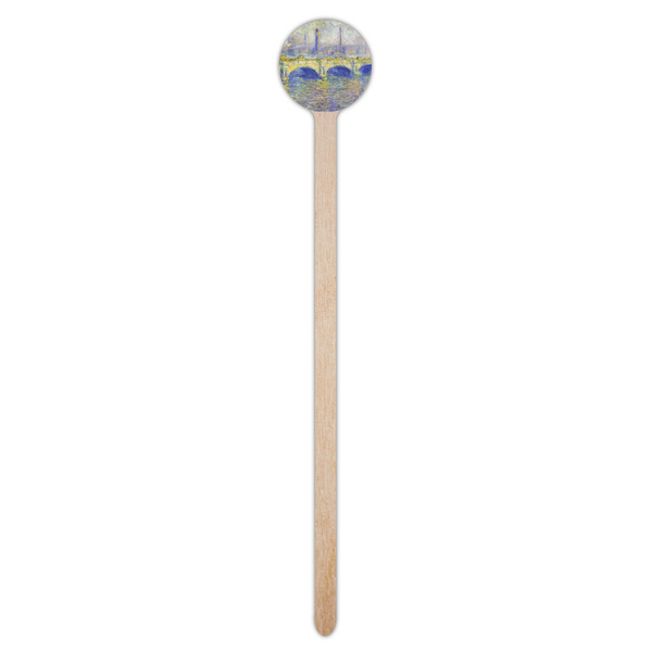 Waterloo Bridge by Claude Monet Wooden 7.5" Stir Stick - Round - Single Stick