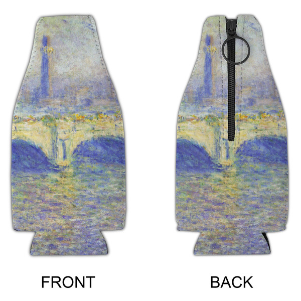 Waterloo Bridge by Claude Monet Zipper Bottle Cooler - APPROVAL