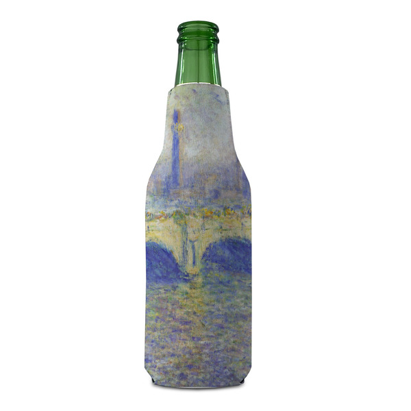 Waterloo Bridge by Claude Monet Zipper Bottle Cooler - FRONT (bottle)
