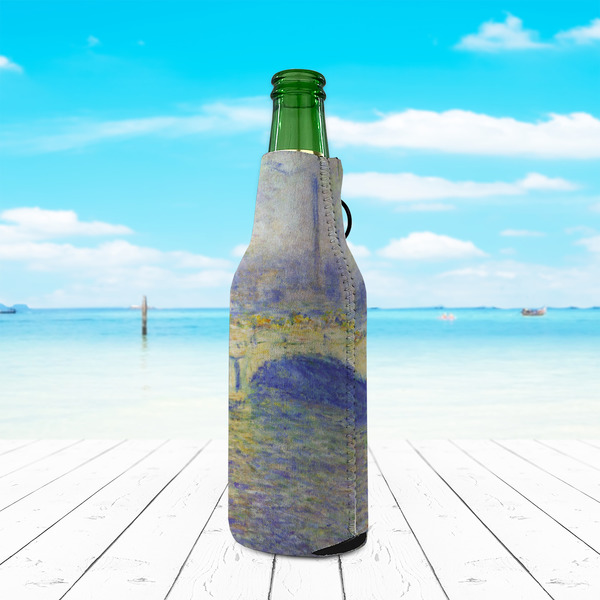 Waterloo Bridge by Claude Monet Zipper Bottle Cooler - LIFESTYLE