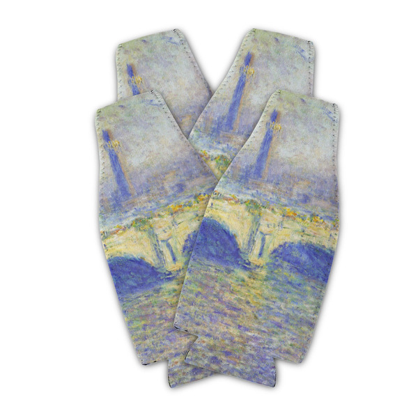 Waterloo Bridge by Claude Monet Zipper Bottle Cooler - Set of 4 - PARENT MAIN (flat)