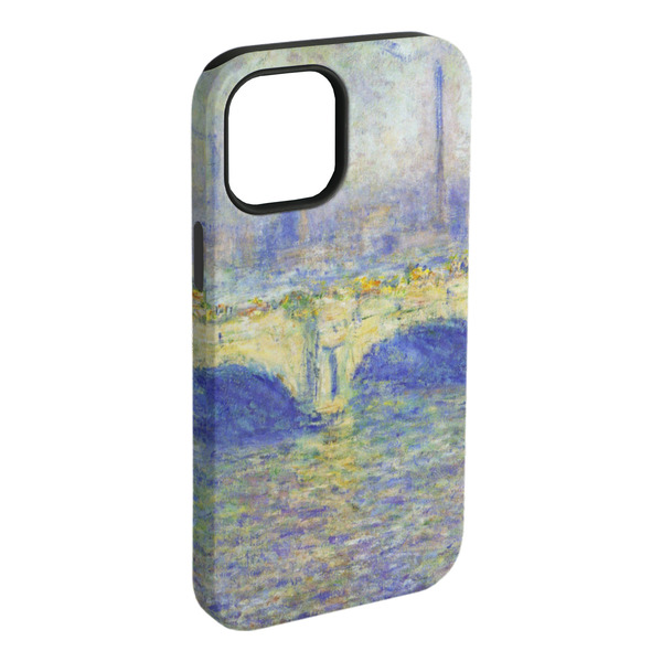 Custom Waterloo Bridge by Claude Monet iPhone Case - Rubber Lined - iPhone 15 Plus