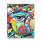 Abstract Eye Painting 11x14 Wood Print - Front View