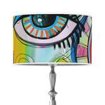 Abstract Eye Painting 12" Drum Lamp Shade - Poly-film