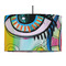 Abstract Eye Painting 12" Drum Lampshade - PENDANT (Fabric)
