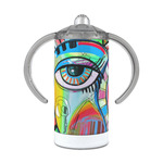 Abstract Eye Painting 12 oz Stainless Steel Sippy Cup