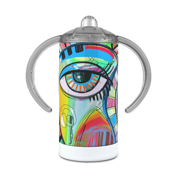 Custom Abstract Eye Painting 12 oz Stainless Steel Sippy Cup