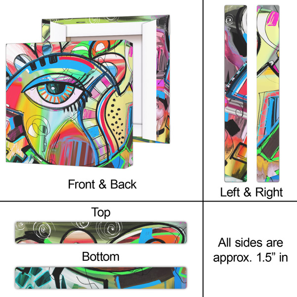 Abstract Eye Painting 12x12 - Canvas Print - Approval