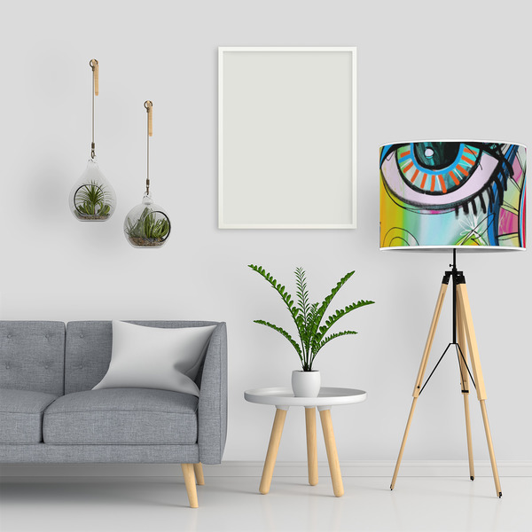 Abstract Eye Painting 16" Drum Lampshade - LIFESTYLE