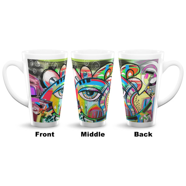 Abstract Eye Painting 16 Oz Latte Mug - Approval