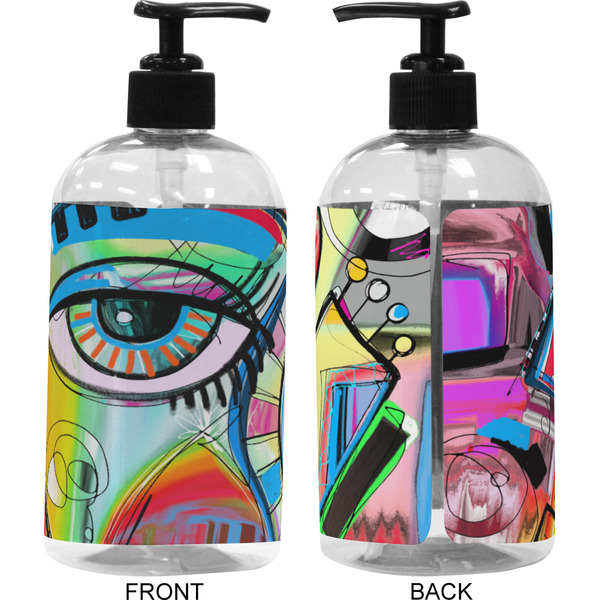 Abstract Eye Painting 16 oz Plastic Liquid Dispenser (Approval)