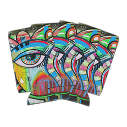 Abstract Eye Painting Can Cooler (16 oz) - Set of 4