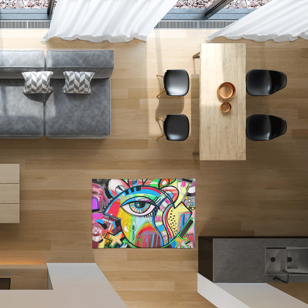 Abstract Eye Painting 2'x3' Indoor Area Rugs - IN CONTEXT