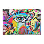 Abstract Eye Painting Patio Rug