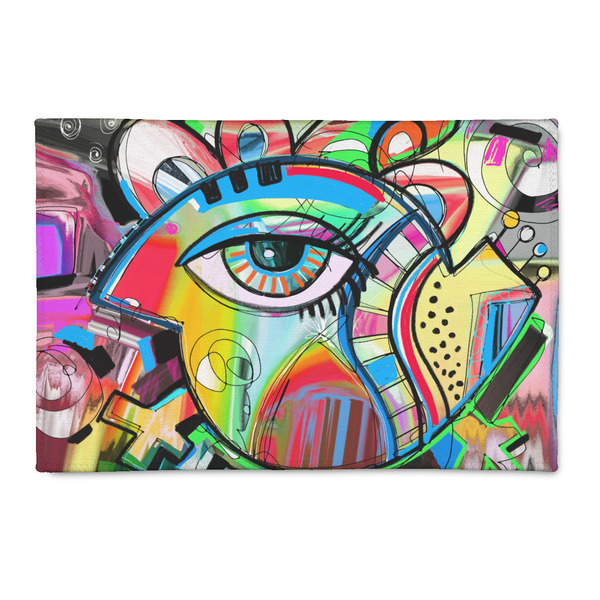 Custom Abstract Eye Painting 2' x 3' Patio Rug