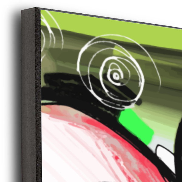 Abstract Eye Painting 20x30 Wood Print - Closeup