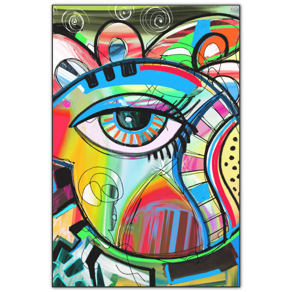 Custom Abstract Eye Painting Wood Print - 20x30