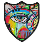Abstract Eye Painting Iron On Shield Patch B