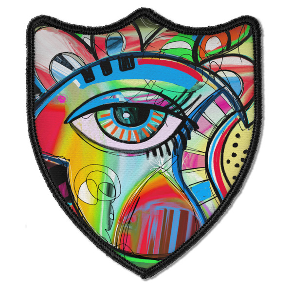 Custom Abstract Eye Painting Iron On Shield Patch B
