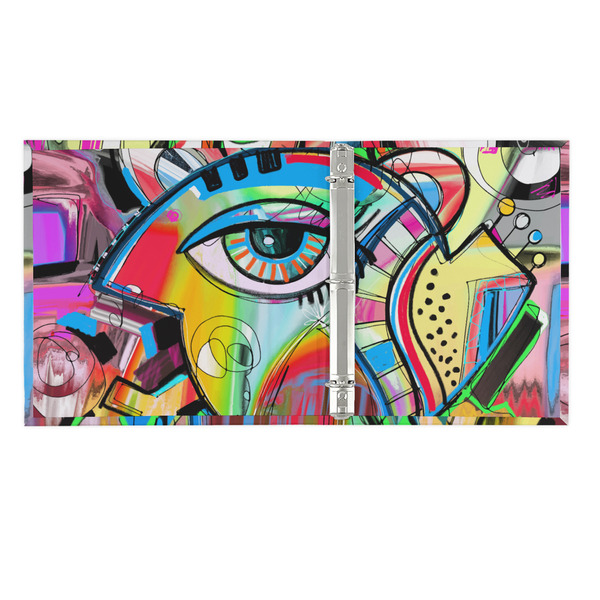 Abstract Eye Painting 3 Ring Binders - Full Wrap - 1" - OPEN INSIDE