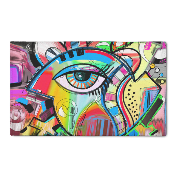 Custom Abstract Eye Painting 3' x 5' Patio Rug