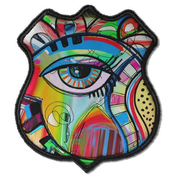 Custom Abstract Eye Painting Iron On Shield Patch C