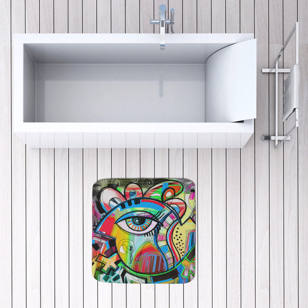 Abstract Eye Painting 48x48 Foam Memory Mat - LIFESTYLE