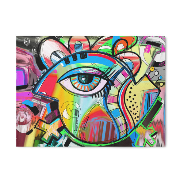 Custom Abstract Eye Painting 5' x 7' Indoor Area Rug