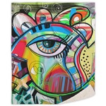 Abstract Eye Painting Sherpa Throw Blanket