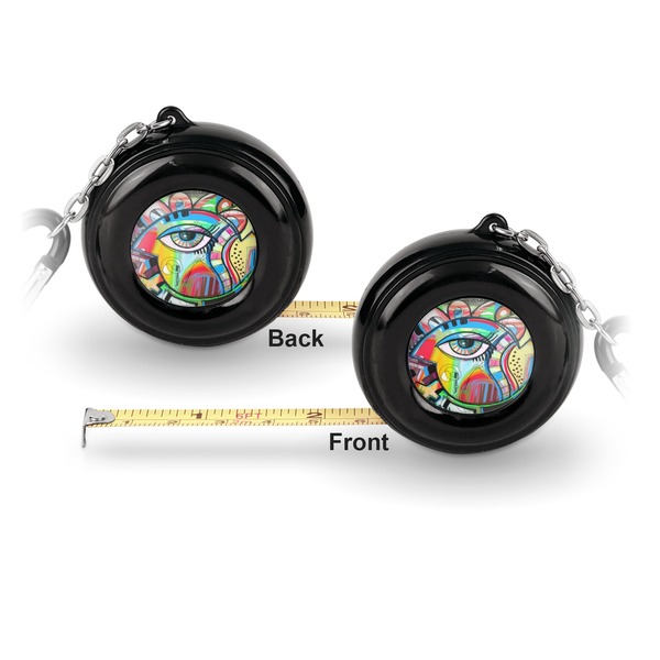 Abstract Eye Painting 6-Ft Pocket Tape Measure with Carabiner Hook - Front and Back